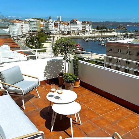 Atico Con Dos Terrazas E Increibles Vistas En Pleno Centro De A Coruña Zewnętrze zdjęcie