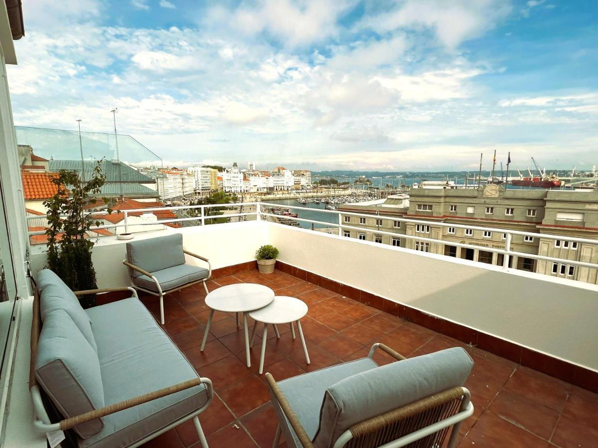 Atico Con Dos Terrazas E Increibles Vistas En Pleno Centro De A Coruña Zewnętrze zdjęcie